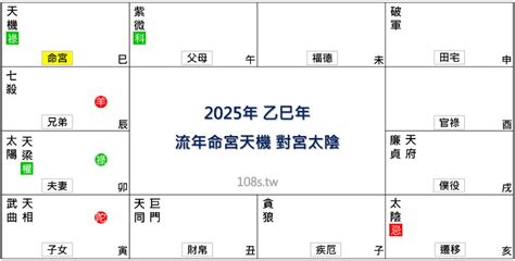 流年疾厄宮|2025年，乙巳年，紫微斗數流年運勢分析，詳細介。